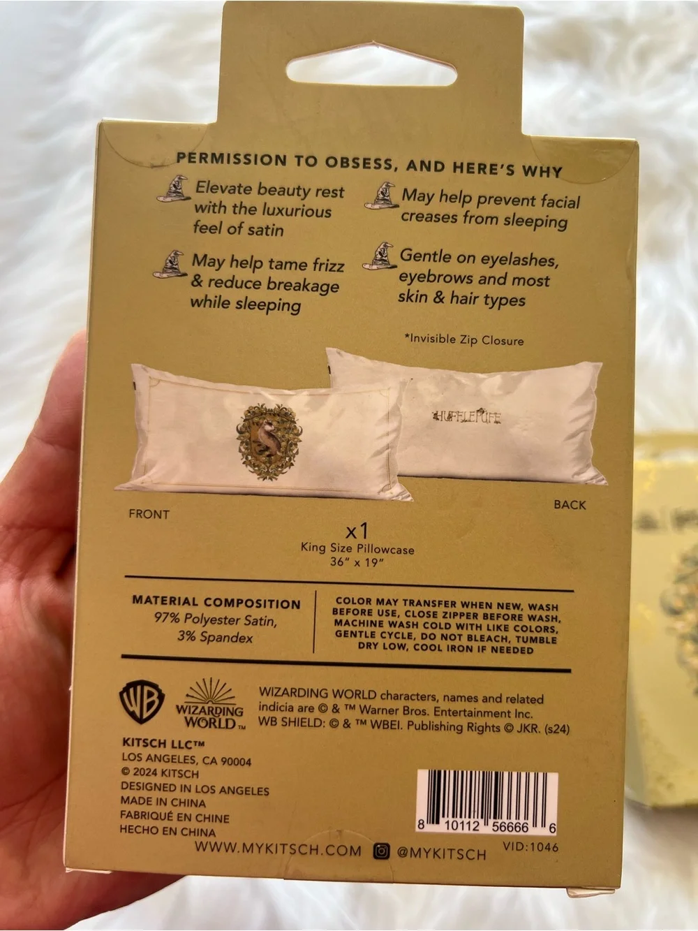 Kitsch Harry Potter Hufflepuff Satin Pillowcase SET (2)
